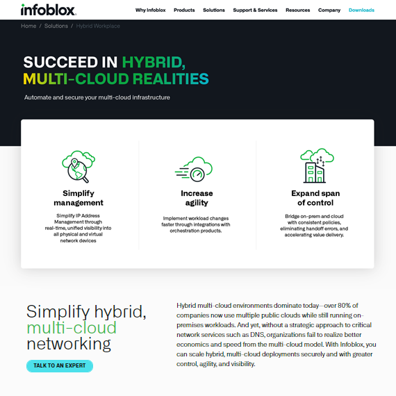 Simplify Hybrid Multi Cloud Networking Infoblox Solutions